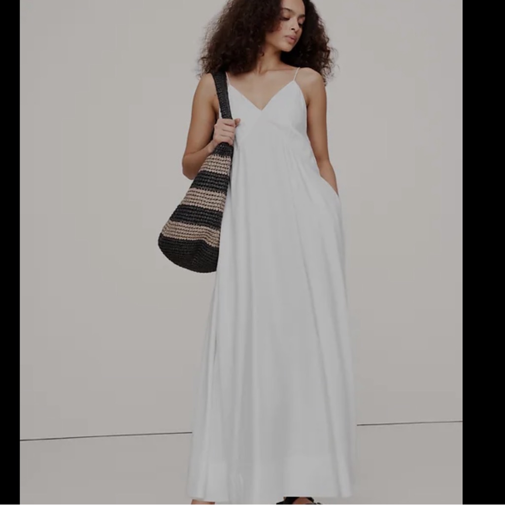 Banana Republic White Summer Dress With Pockets